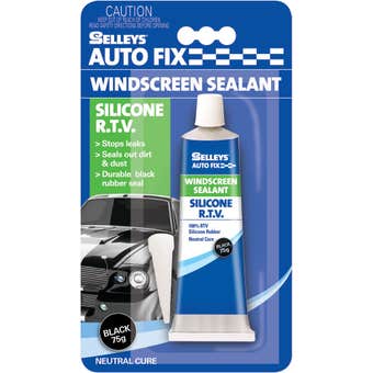 Selleys Auto Fix Windscreen Silicone Sealant RTV Black 75g