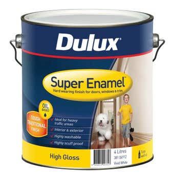 Dulux Super Enamel High Gloss Vivid White 4L