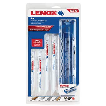 Lenox Reciprocating Saw Blade Kit with Pouch 9 Piece