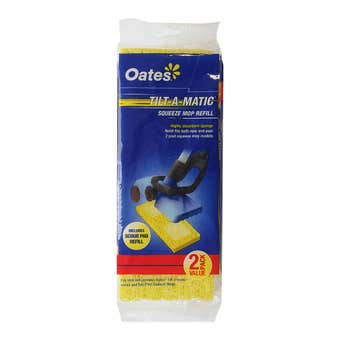 Oates Tilt-A-Matic Squeeze Mop Sponge Refill Twin Pack