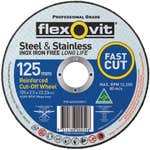 Flexovit Steel & Stainless Cut-Off Wheel 125 x 2.5 x 22mm