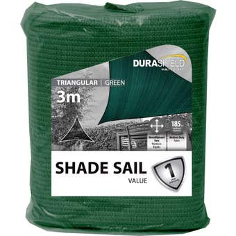 Durashield Triangle Shade Sail Value Green 3m