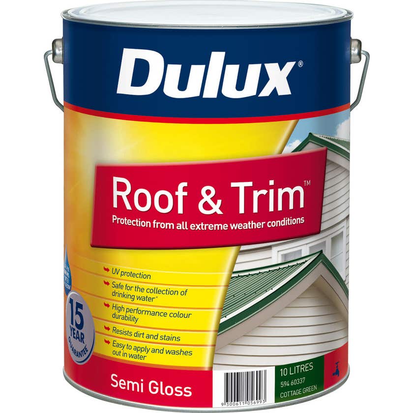 Dulux Weathershield Roof And Trim Semi Gloss Cottage Green 10L