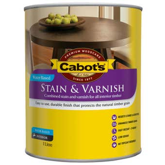 Cabot's Stain & Varnish Water Based Satin Jarrah 1L