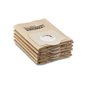 Karcher WD3 Wet & Dry Vac Paper Filter Bags - 5 Pack