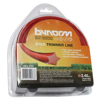 Bynorm Star Whipper Snipper Cord Red 2.4mm 500g