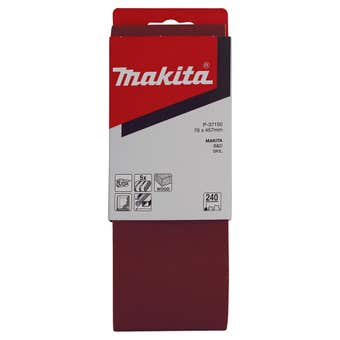 Makita Sanding Belt 240G 76 x 457mm - 5 Pack