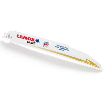 Lenox Gold Power Arc Curved Demolition Reciprocating Saw Blade 6TPI 290mm - 5 Pack
