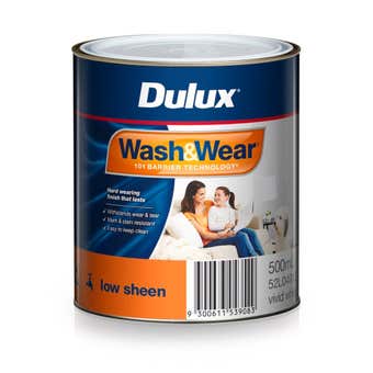 Dulux Wash & Wear Interior Low Sheen Vivid White 500ml