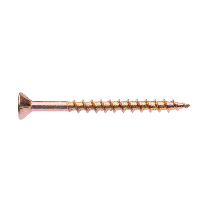 Zenith Chipboard Screw Philips Drive Gold Passivated 8G x 50mm - 500 Pack