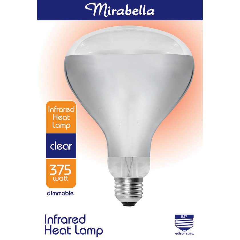 Mirabella Halogen Infrared Heat Lamp 375W ES Warm White