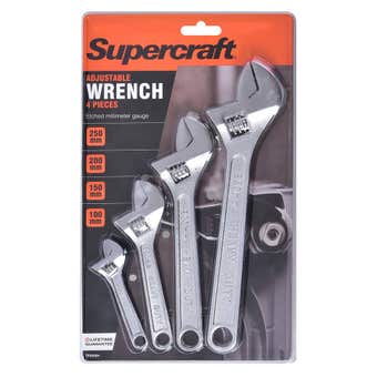 Supercraft Wrench Adjustable - 4 Piece