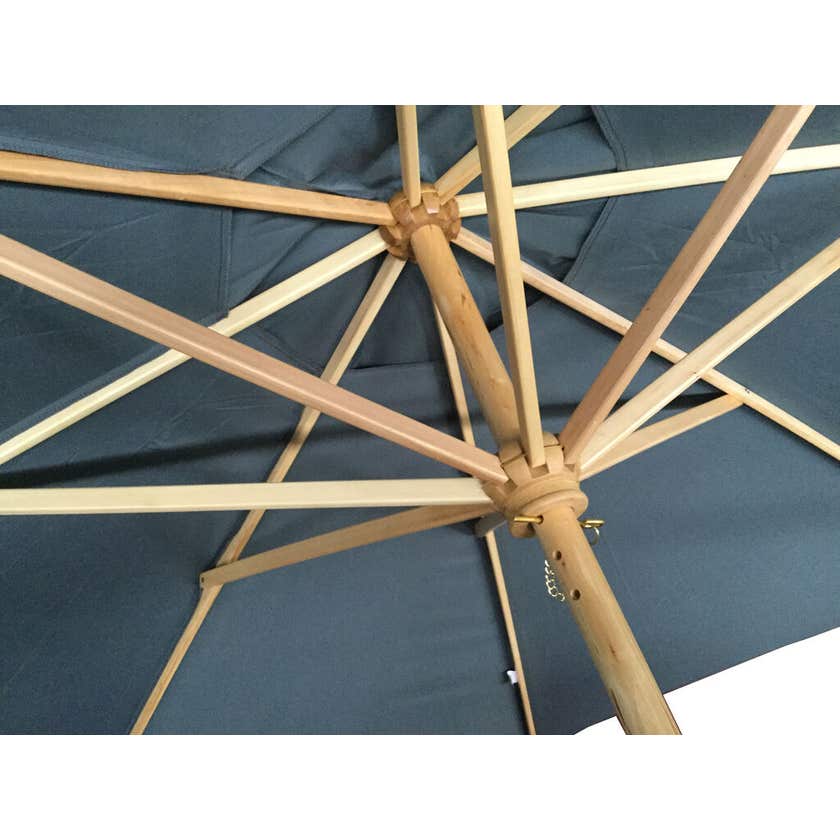 Market Timber Umbrella Charcoal 2.95m