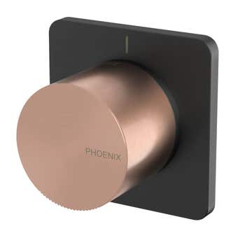 Phoenix Toi Wall Mixer Brushed Rose Gold And Matte Black