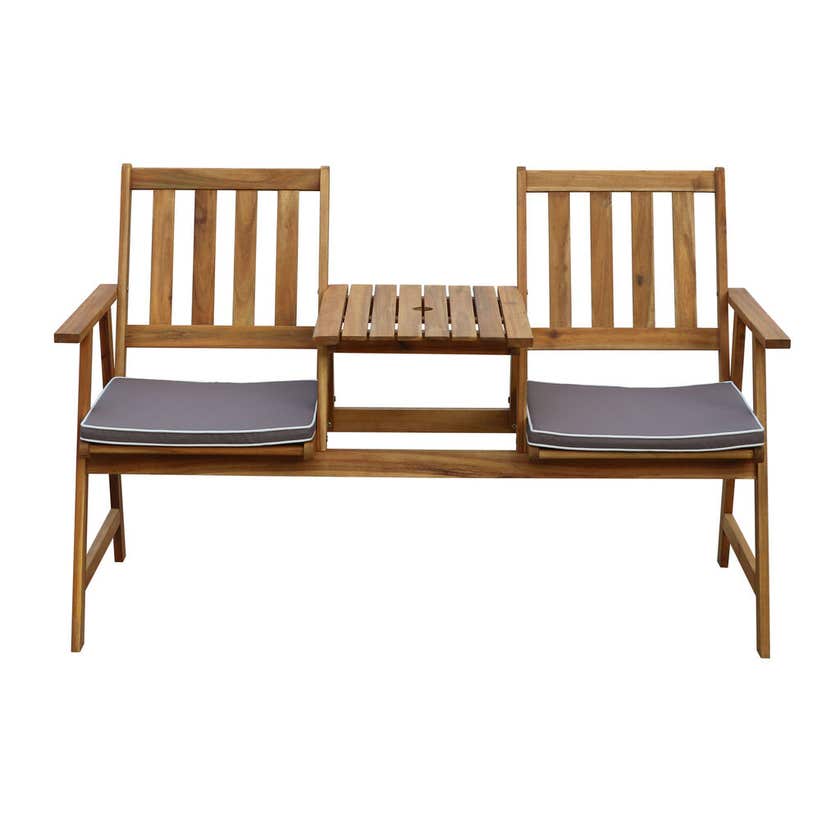 Jack & Jill 2 Seater Oiled Timber Bench