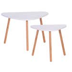 Bamboo & MDF Nesting Coffee Table Set of 2