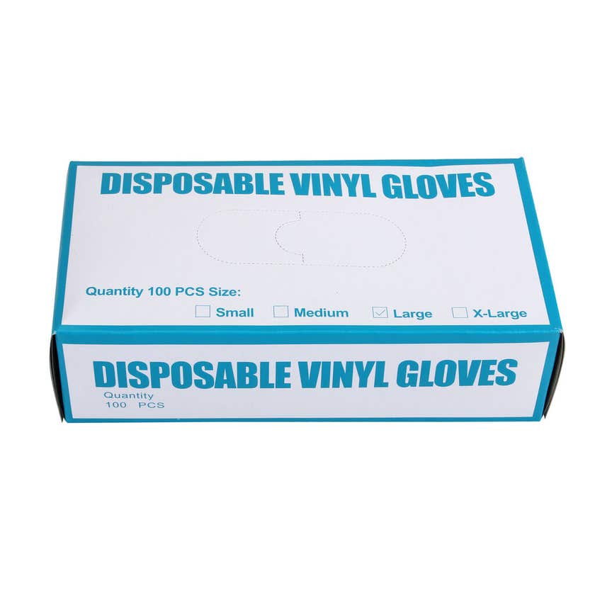 Swisscare Disposable Gloves Vinyl Large -100 Pack