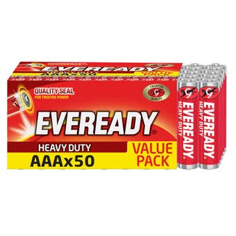 Eveready AAA HD Batteries - 50 Pack
