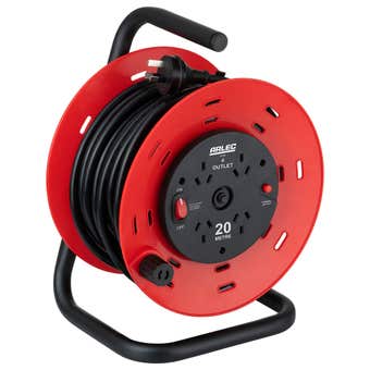 Arlec Cable Reel HD 4-Outlet Main Switch Overload Thermo-Protection 20m