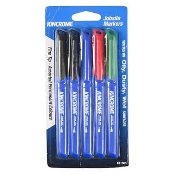 Kincrome Marker Fine Tip Mixed - 5 Pack