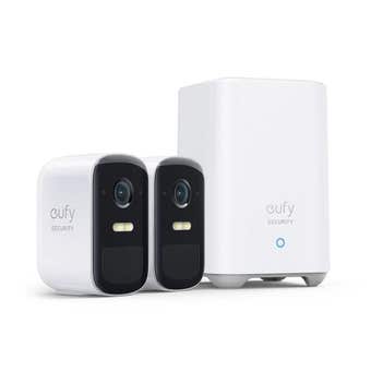 Eufy Wireless Security Cam 2C Pro 2K White/Black - 2 Camera Kit