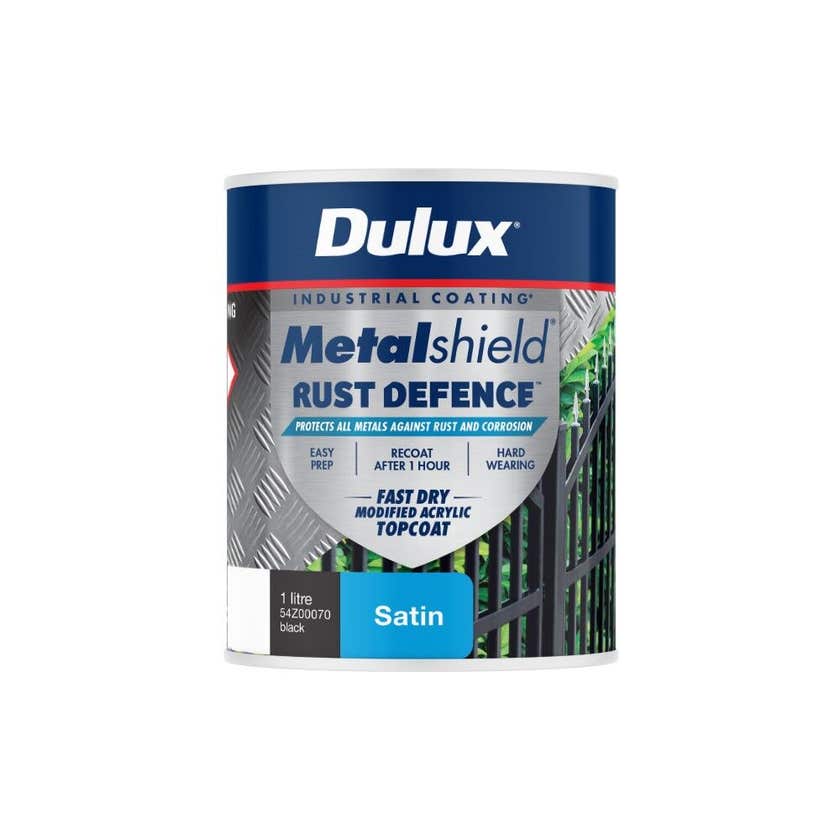 Dulux Metalshield Rust Defence Black Satin 1L