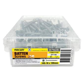 Macsim Batten Screw Type 17 Bugle Head Galvanised 100mm - 100 Pack