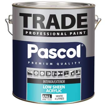 Pascol Trade Low Sheen Acrylic Paint 4L
