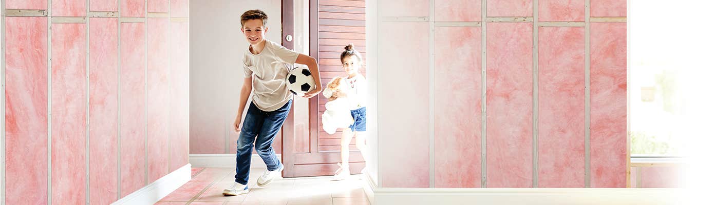kids running through insulated house