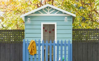 Outdoor Cubby painted with Accent